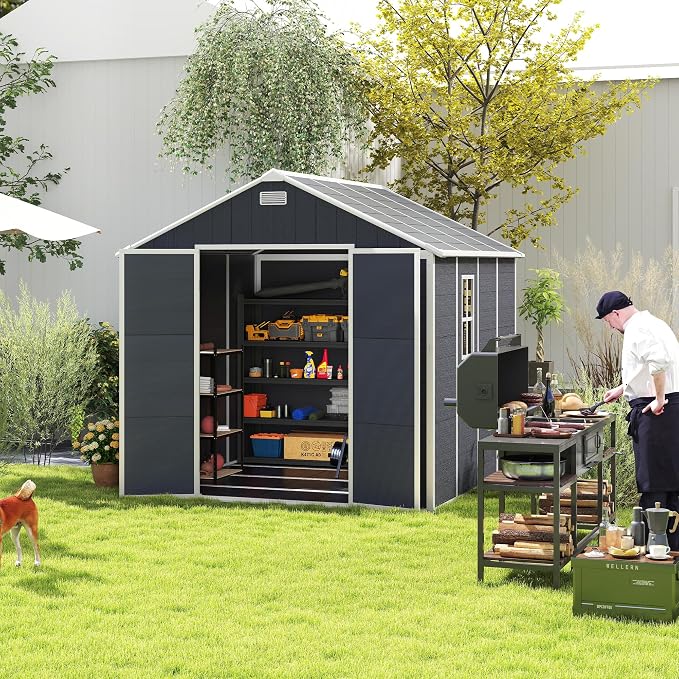 MyVoice 8x8 FT Outdoor Resin Storage Shed - Image 7