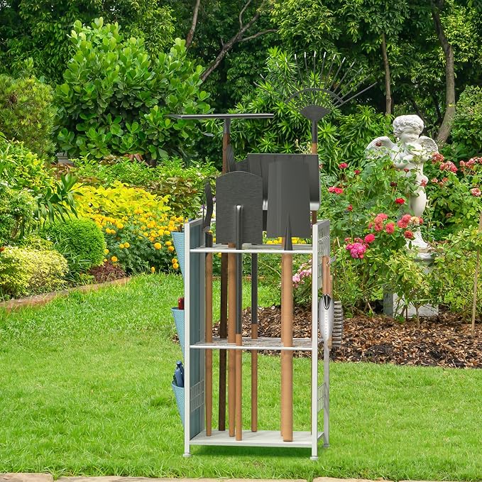 YBING Garden Tool Organizer, Yard Tool Stand - Image 7