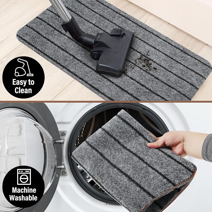 LotFancy 2-Pack Waterproof Front Door Mat 17"x30" Indoor/Outdoor, Non-Slip - Image 7