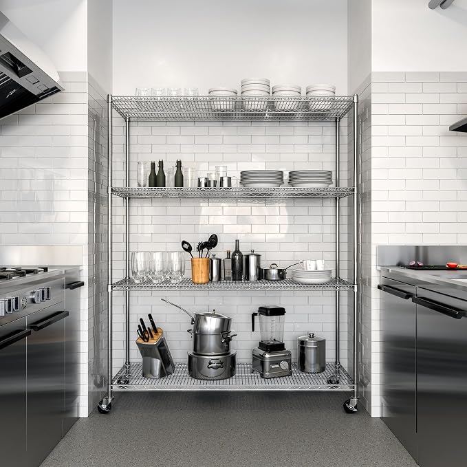 Seville Classics UltraDurable Heavy Duty NSF Solid Steel Wire Rack Storage Unit - Image 3