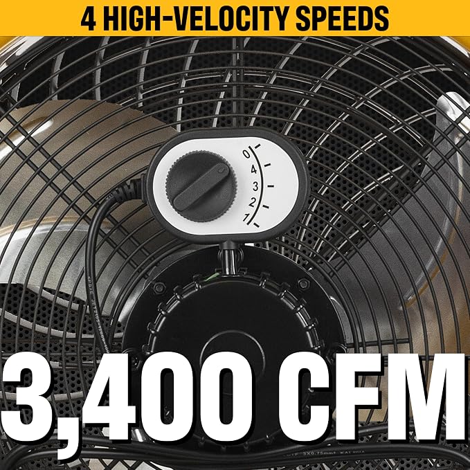 CATERPILLAR 18 inch High Velocity, 3400 CFM, 4 Speed, 360 Degree Metal Heavy - Image 3