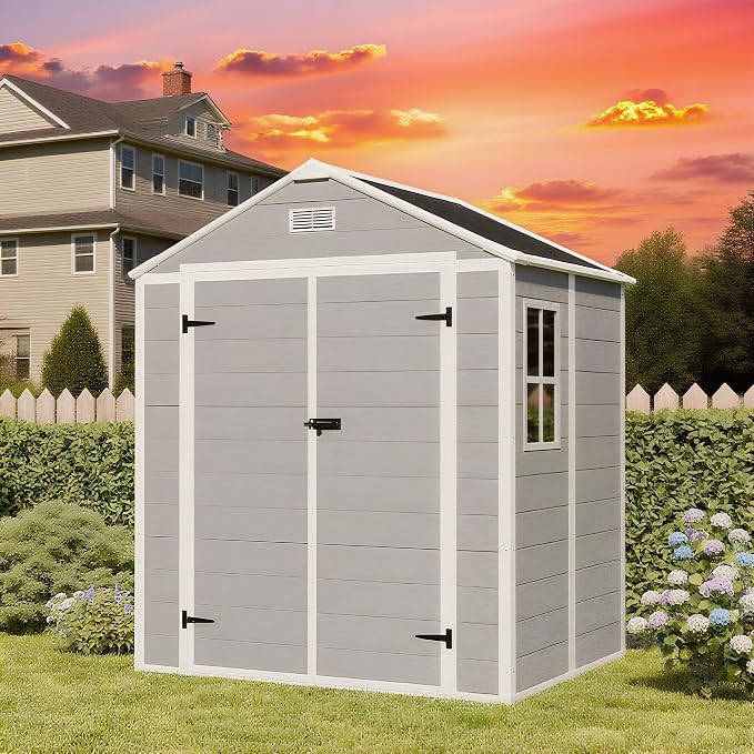 6x5 FT Outdoor Storage Resin Shed by Unknown