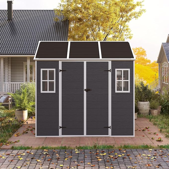 8x7 FT Outdoor Storage Resin Shed - Image 7
