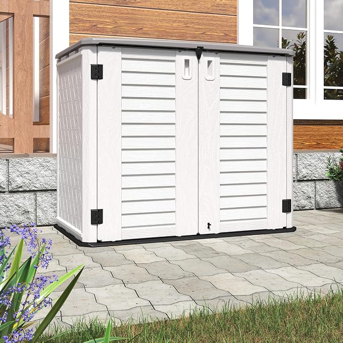 HOMSPARK Storage Shed Weather Resistance, Outdoor Storage Cabinet - Image 2