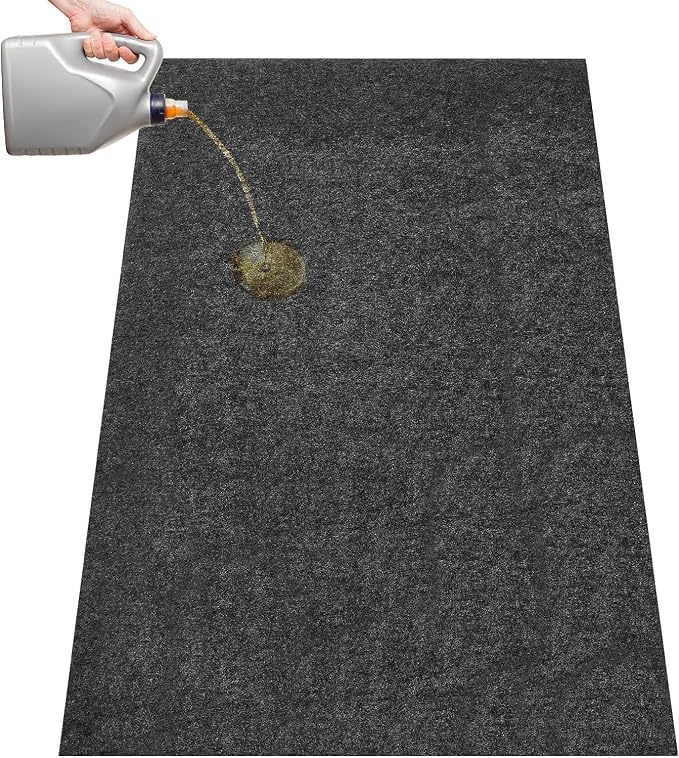 60 x 36 Inch Oil Spill Mat, Garage Floor Mat Under Car Driveway Mats Oil Leaks by Thrseely