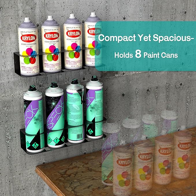 EVERHANGER Spray Can Holder, Wall Mount Spray Bottle Storage Rack Heavy Duty - Image 5