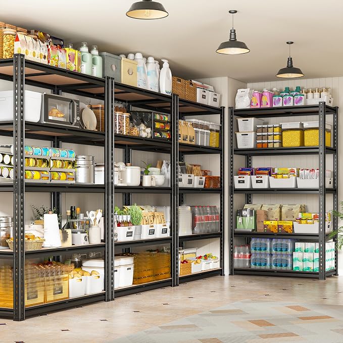 REIBII 2020LBS Storage Shelves 5 Tier Garage Shelving Heavy Duty, Adjustable - Image 2