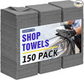 HOMERHYME Microfiber Cleaning Cloth, 150 Pack Grey Cleaning Rags, Bulk by HOMERHYME