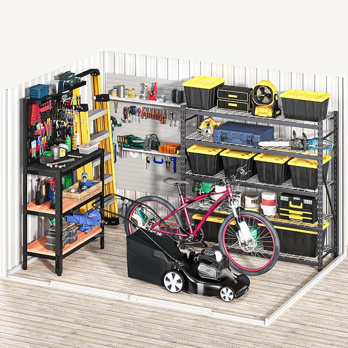 DWVO 8x6FT Outdoor Storage Shelter, Roomy Steel Tool Shed - Image 6