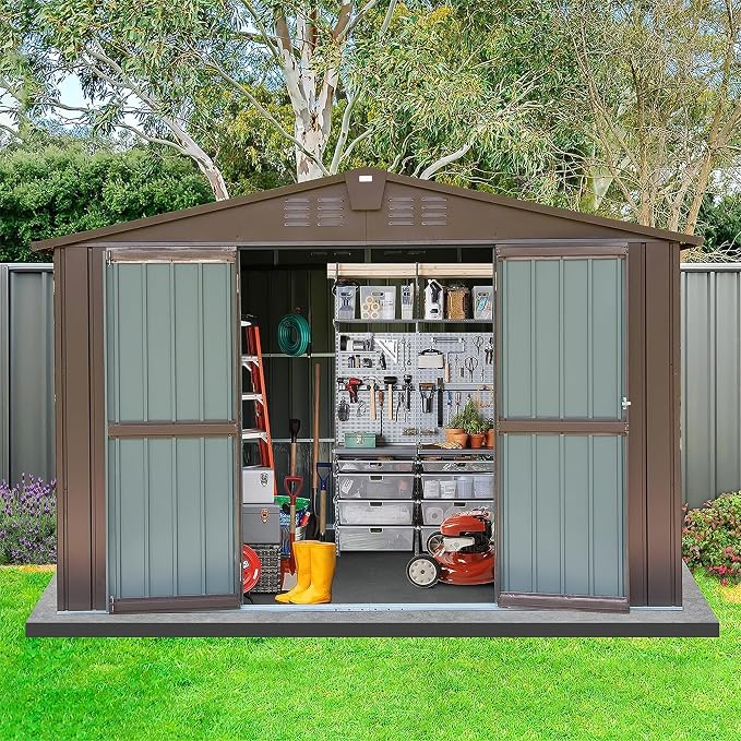 IKERY Metal Storage Shed 10' x 8' - Image 8