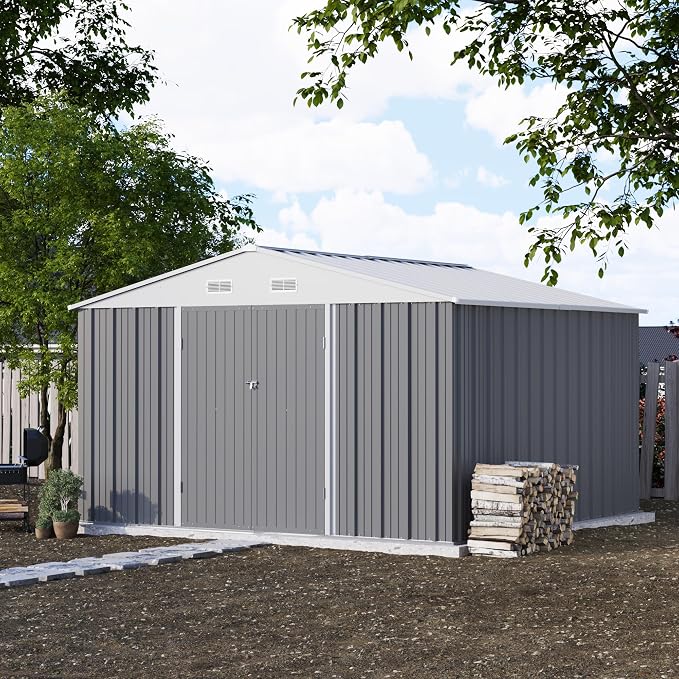 Patiowell 10' x 10' Metal Storage Shed - Image 2