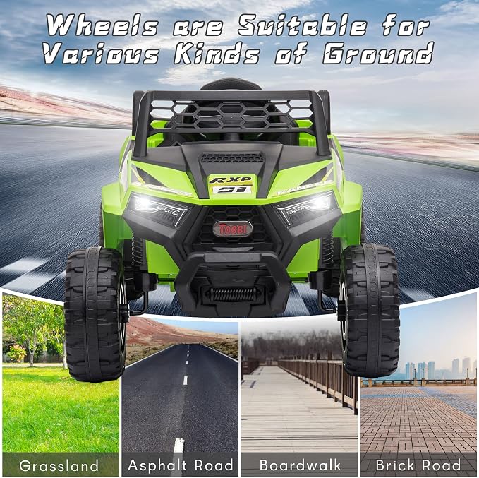 TOBBI 12V Kids Ride on Car, Electric Off-Road UTV Truck - Image 8