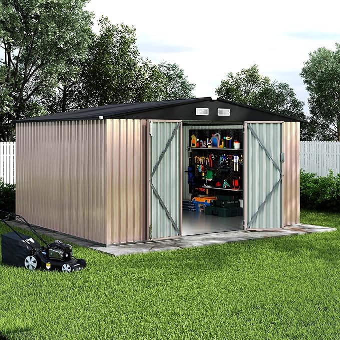 10x12 FT Metal Storage Sheds Outdoor - Image 7