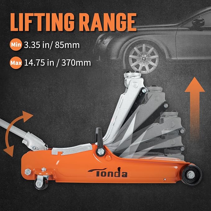 TONDA Low Profile Car Jack, 2.5 Ton Hydraulic Trolley Floor Jack - Image 2