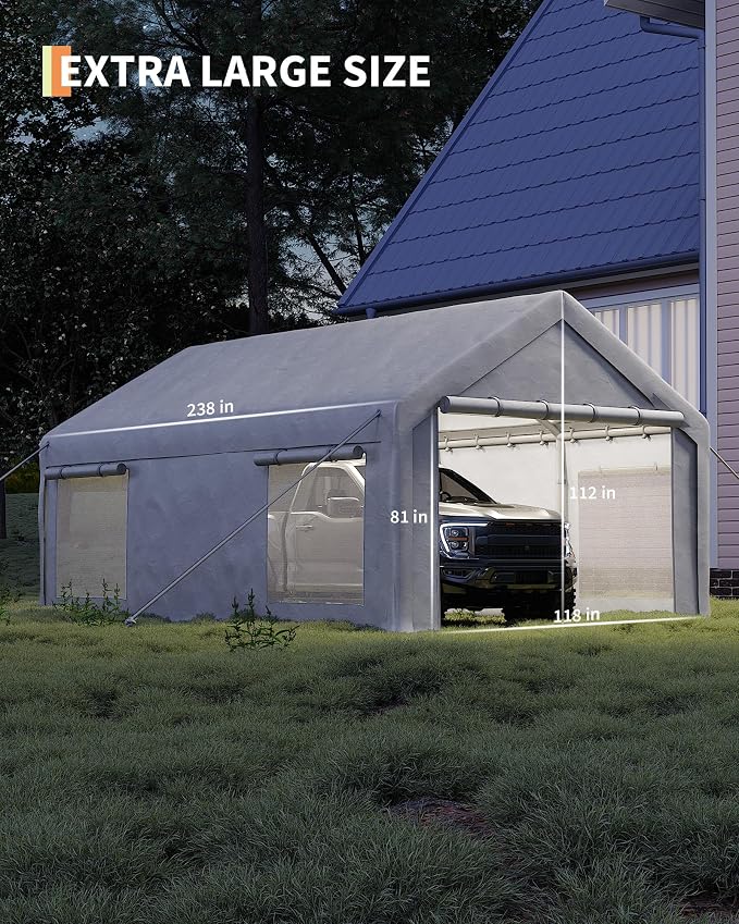 10x20 Ft Carport, Car Port - Image 2