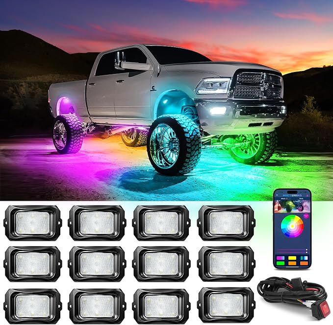 MICTUNING C2 Max RGB+IC Chasing Color LED Rock Lights by MICTUNINGINC
