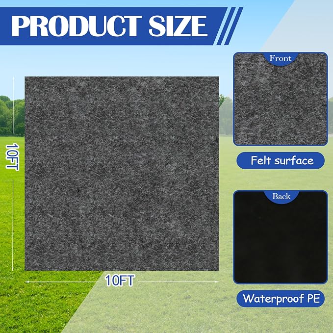 Ogrmar 10 x 10 FT Outdoor Storage Shed Mat, Waterproof Storage Shed Flooring Mat - Image 3