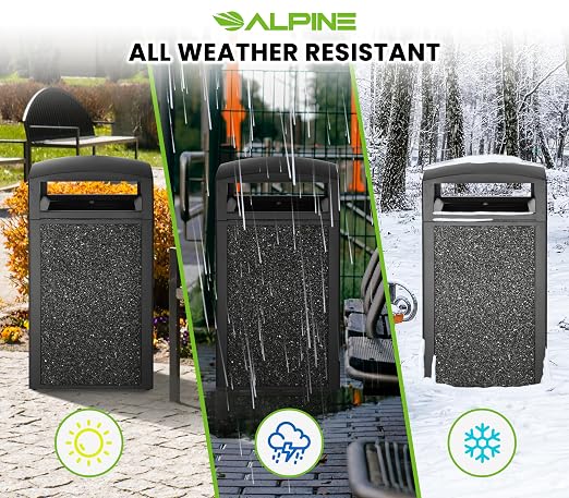 Alpine Outdoor Commercial Trash Can - Image 6