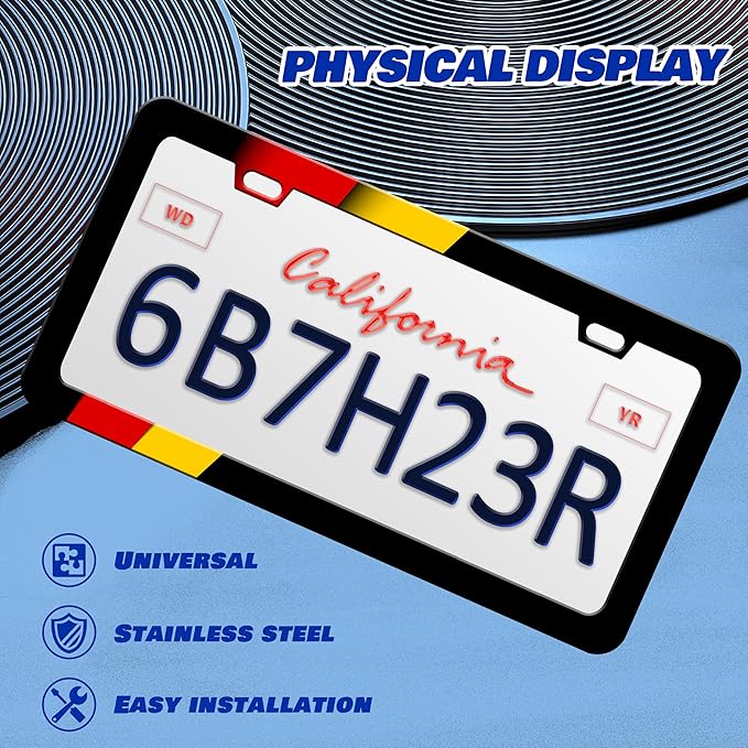 German Flag License Plate Frame Germany License Plate Frames Personalise - Image 3