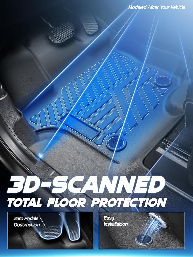 Car Floor Mats for Ford F-150 2015-2024 2025 | Lightning 22-24 SuperCrew - Image 3