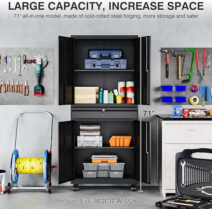 Metal Garage Storage Cabinet - Image 3
