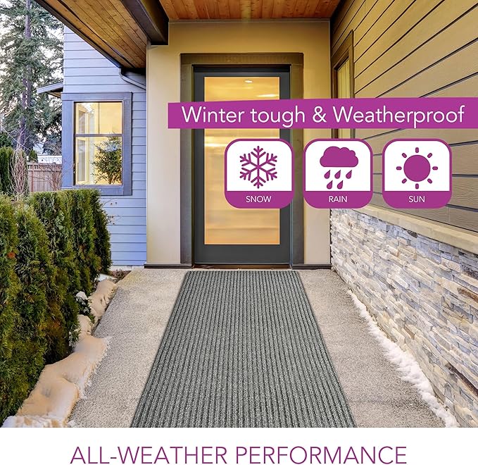 iCustomRug Spartan Weather Warrior Indoor/Outdoor Utility Ribbed Carpet Runner - Image 7