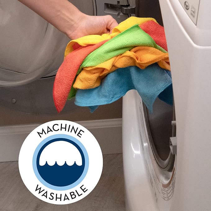 S&T INC. 25 Pack Microfiber Cleaning Cloth, Bulk Towels - Image 5