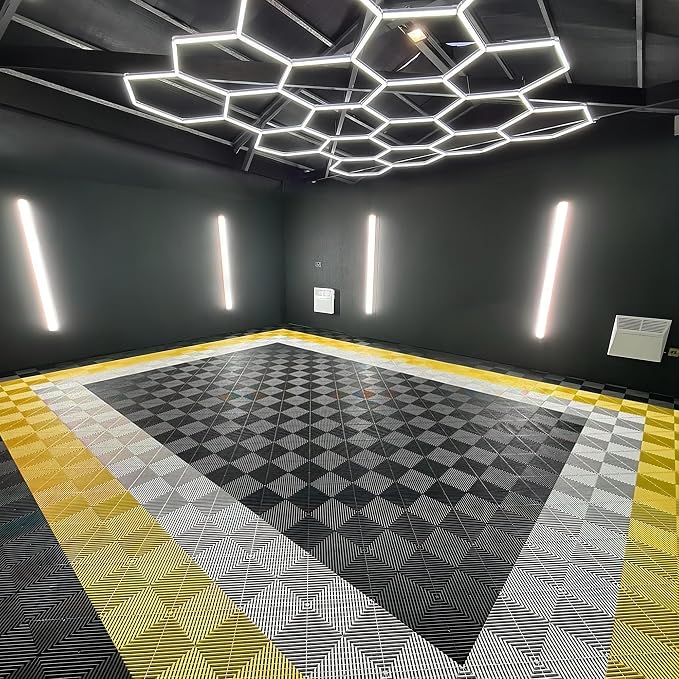 15.7"x15.7" Garage Flooring Tiles, Non-Slip Interlocking Plastic Garage Floor - Image 4