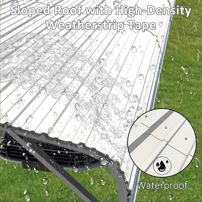 20x20 FT Carport with Metal Roof, Heavy Duty Metal Carport Canopy, Garage Car - Image 9