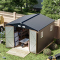 Breezz Outdoor Storage Shed 10 x 10ft. Utility Tool Shed Metal Storage Garden by BreezZ
