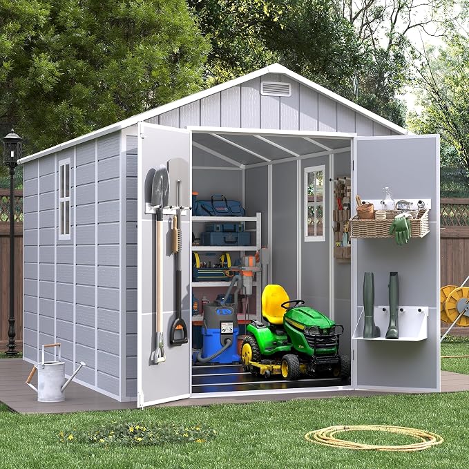 Resin Outdoor Storage Shed by VonzoyHome