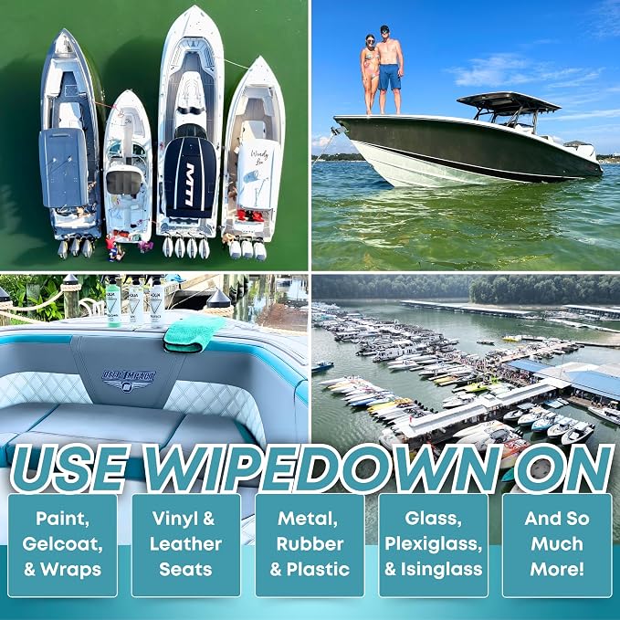WIPEDOWN 3-in-1 Ceramic Waterless Wash & Quick Detailer | Boat Cleaner | Marine - Image 7
