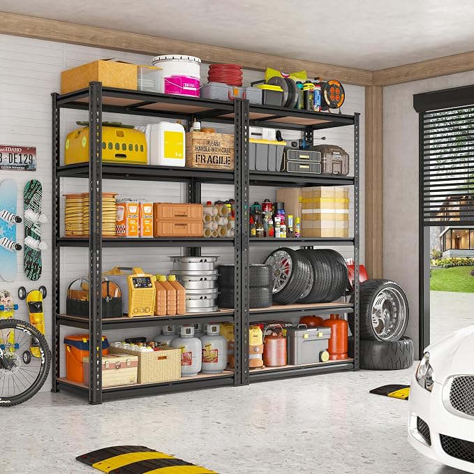 REIBII 2020LBS Storage Shelves 5 Tier Garage Shelving Heavy Duty, Adjustable - Image 6