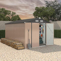8x12 FT Metal Storage Sheds Outdoor, Metal Yard Sheds Garden Shed Kit, Metals by RELJOFUM