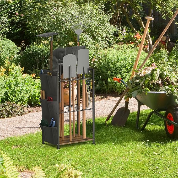YBING Garden Tool Organizer, Yard Tool Stand - Image 7