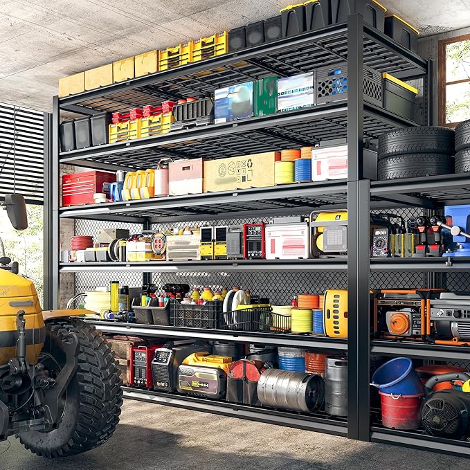 REIBII 60" W Garage Shelving, 2900LBS Storage Shelves, 6 Tier Heavy Duty - Image 9
