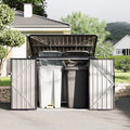 2 Trash Cans Metal Outdoor Storage, 3x6 FT Garbage Bin Storage Shed by RELJOFUM