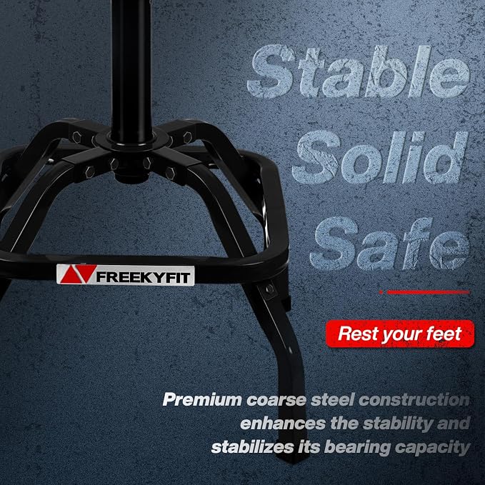 Garage Stool, Adjustable Height Swivel Work Mechanic Shop Stool - Image 5