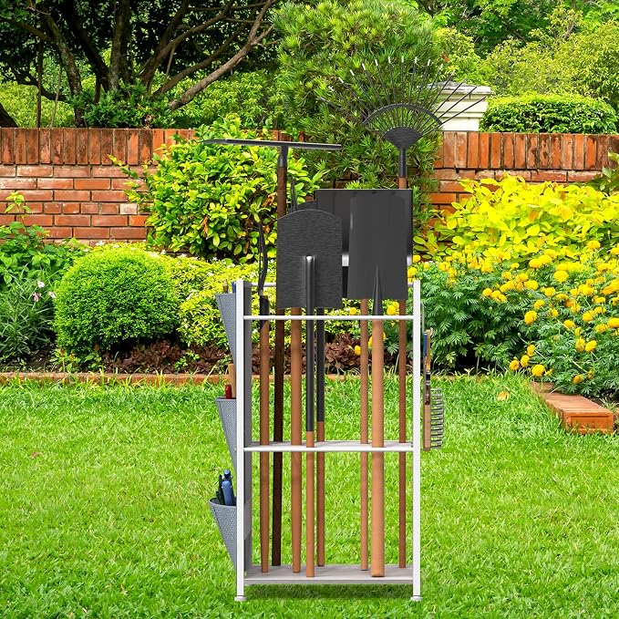 YBING Garden Tool Organizer, Yard Tool Stand - Image 7