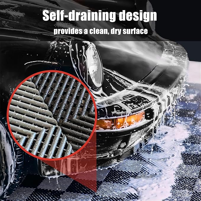 15.7"x15.7" Garage Flooring Tiles, Non-Slip Interlocking Plastic Garage Floor - Image 6
