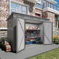 4x9 FT Lean to Shed with Window, Metal Sheds & Outdoor Storage with 6 Vents and by Unknown