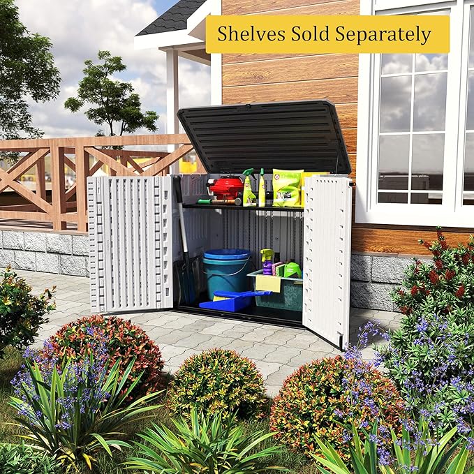 HOMSPARK Storage Shed Weather Resistance, Outdoor Storage Cabinet - Image 5
