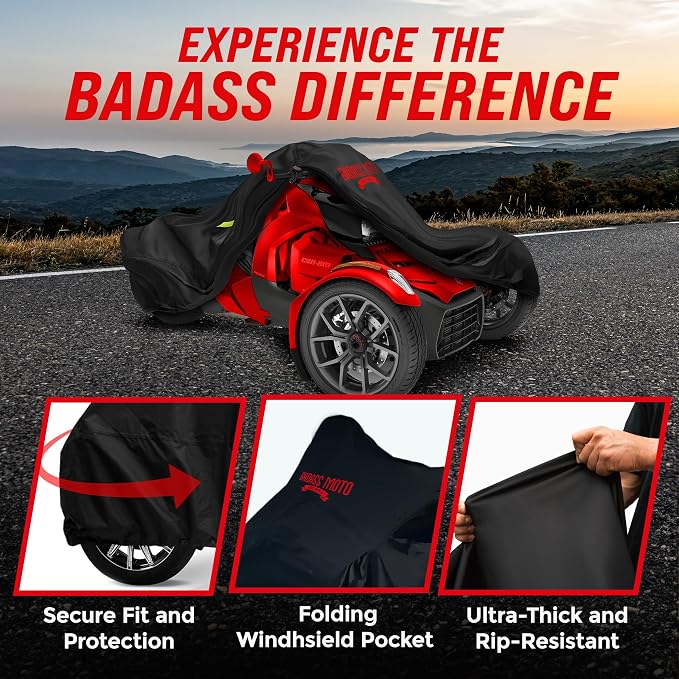 Badass Moto Can Am Ryker Cover Fits 600/900 Rally Sport Trike Three Wheeler. - Image 3