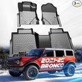 Car Floor Mats for Ford Bronco 4 Door 2025 2024-2021 Accessories, TPE All by SSESS