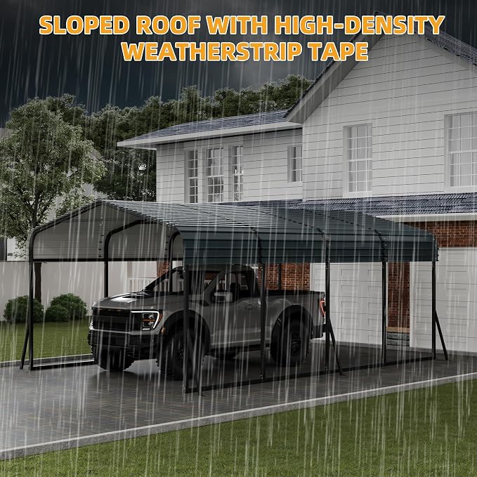 12' x 20' Heavy Duty Metal Carport - Image 7