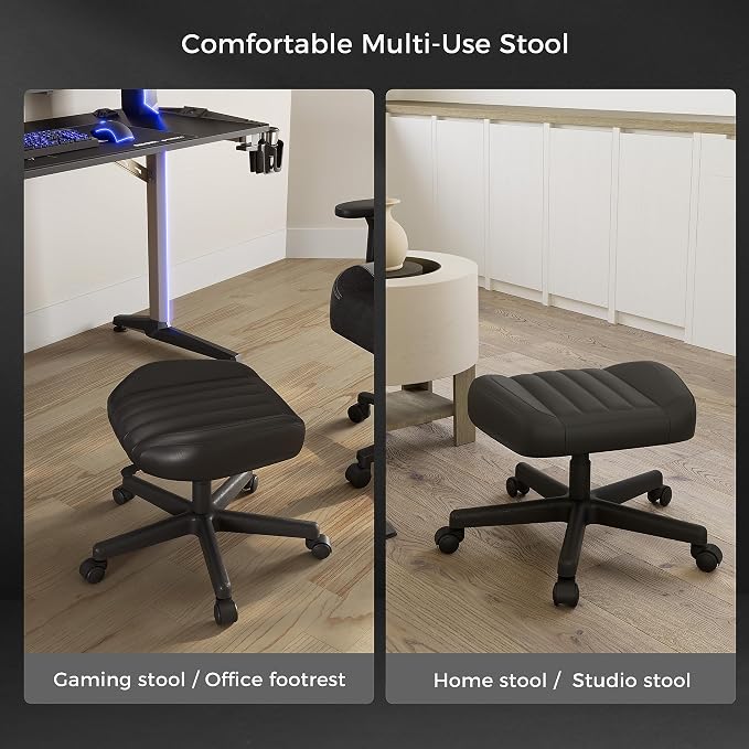 EUREKA ERGONOMIC Multi-Use Stool, Height Adjustable Swivel Rolling Stool Chair - Image 4