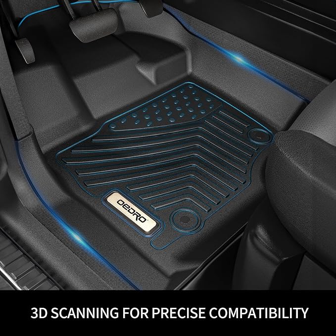 OEDRO Floor Mats Fit for 2016-2024 Chevrolet Camaro, Unique Black TPE - Image 7