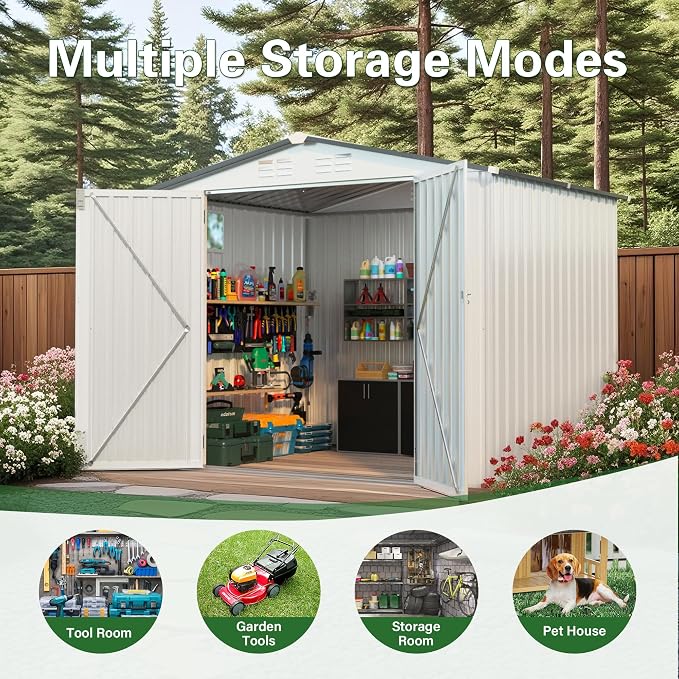 8X6 FT Outdoor Storage Shed - Image 7