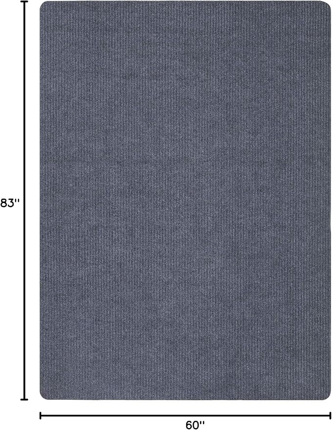 Ottomanson 5' x 6'6" Mud Mat Area Rug Scraper Carpet - Image 2