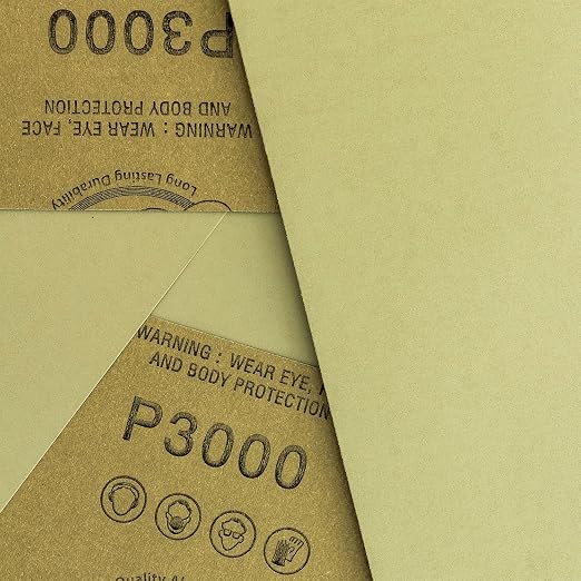 Dura-Gold Premium 3000 Grit Wet or Dry Sandpaper Sheets, 5-1/2" x 9", Box of 25 - Image 2